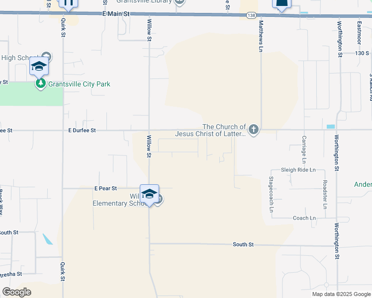map of restaurants, bars, coffee shops, grocery stores, and more near 429 East Stafford Street in Grantsville