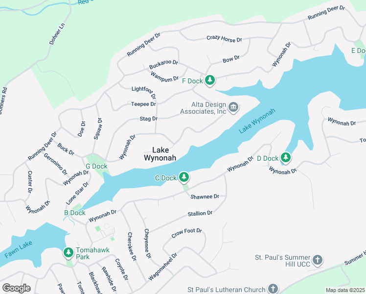 map of restaurants, bars, coffee shops, grocery stores, and more near 1496 Wynonah Drive in Auburn