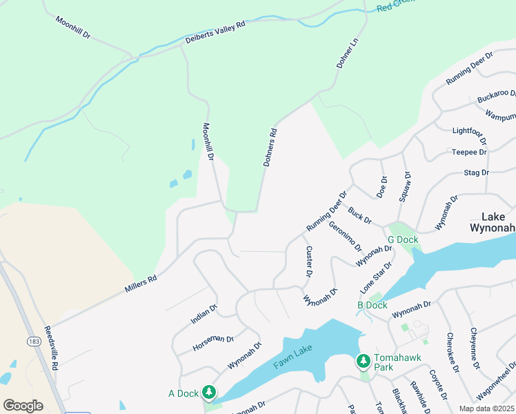 map of restaurants, bars, coffee shops, grocery stores, and more near 22 Dohners Road in Schuylkill Haven
