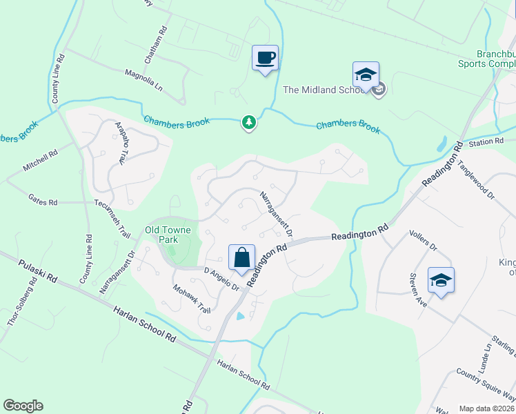 map of restaurants, bars, coffee shops, grocery stores, and more near 7 Dakota Trail in Somerville