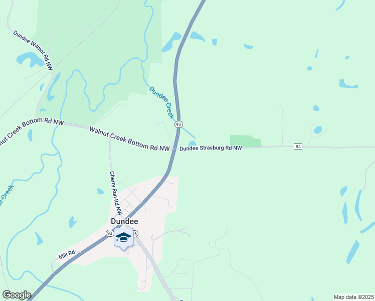 map of restaurants, bars, coffee shops, grocery stores, and more near 7776 Dundee Strasburg Road Northwest in Dundee