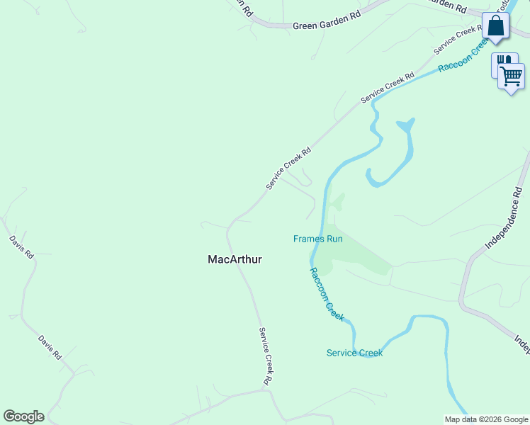 map of restaurants, bars, coffee shops, grocery stores, and more near 279 Service Creek Rd in Aliquippa