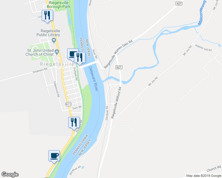 map of restaurants, bars, coffee shops, grocery stores, and more near 15 Old River Road in Milford