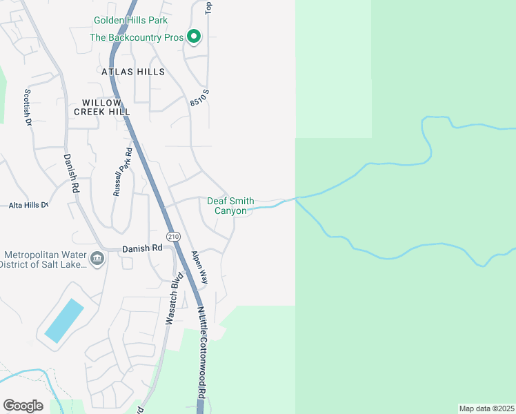 map of restaurants, bars, coffee shops, grocery stores, and more near 8800 Kings Hill Drive in Cottonwood Heights