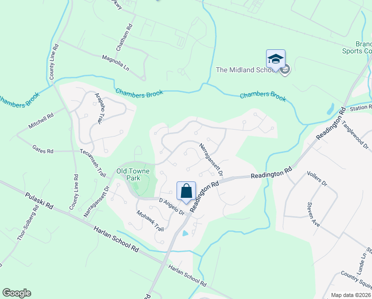 map of restaurants, bars, coffee shops, grocery stores, and more near 7 Dakota Trail in Somerville