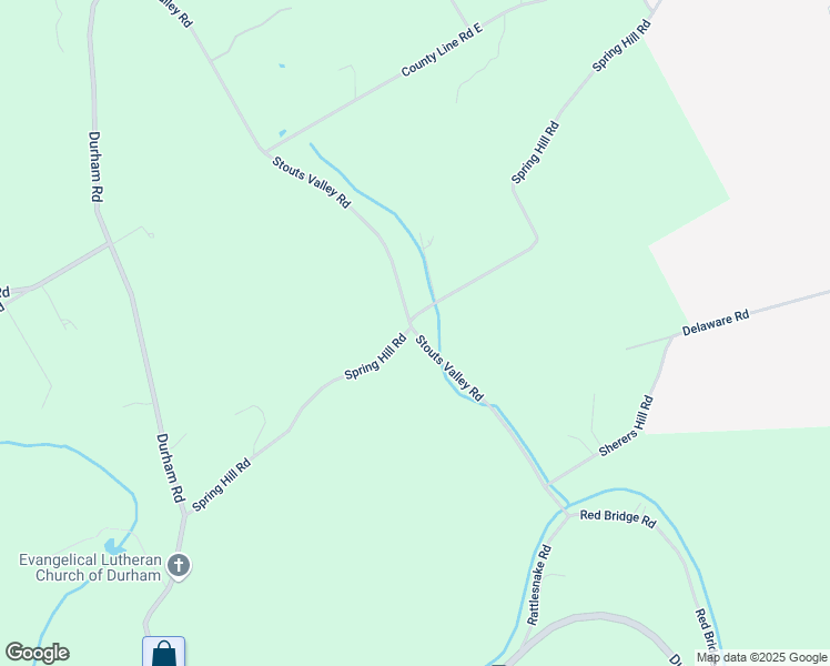 map of restaurants, bars, coffee shops, grocery stores, and more near Stouts Valley Road in Riegelsville