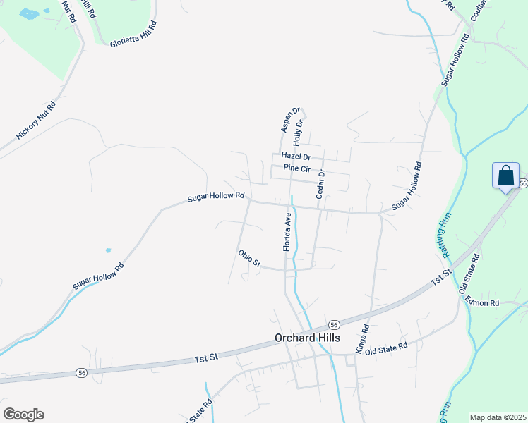 map of restaurants, bars, coffee shops, grocery stores, and more near 180 Ohio Street in Apollo