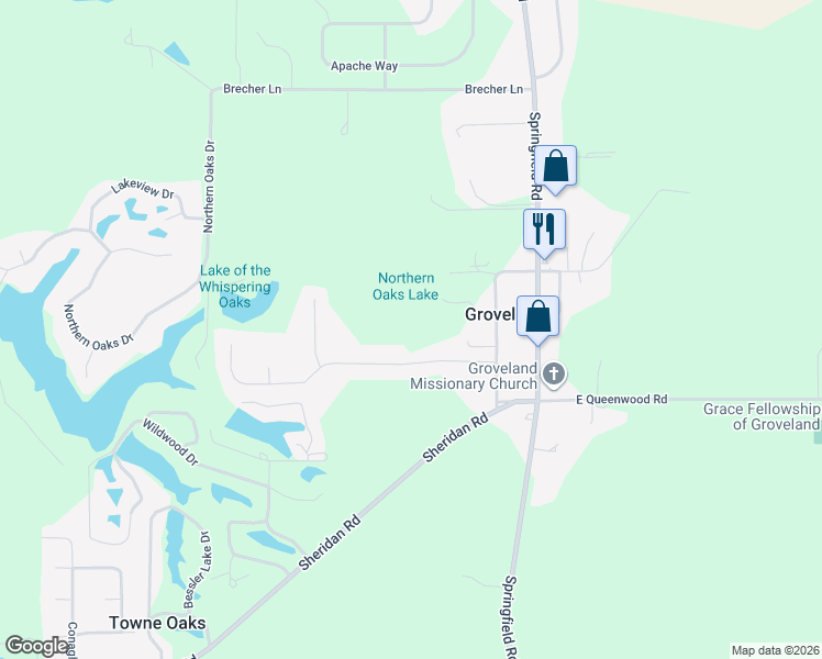 map of restaurants, bars, coffee shops, grocery stores, and more near 200 Norman Dr in Groveland
