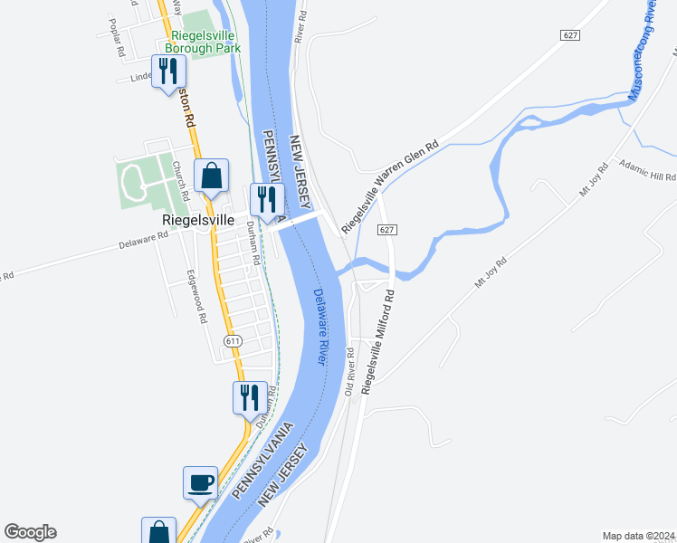 map of restaurants, bars, coffee shops, grocery stores, and more near 2 County Road 627 in Phillipsburg