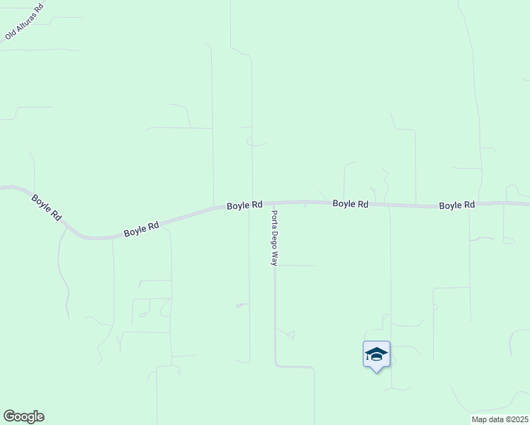 map of restaurants, bars, coffee shops, grocery stores, and more near 21241 Boyle Road in Redding