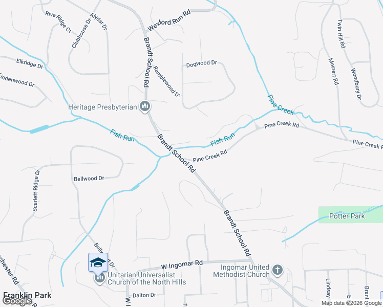map of restaurants, bars, coffee shops, grocery stores, and more near 1100 Pine Lane in Wexford