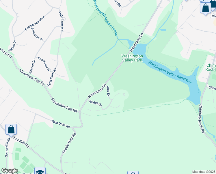 map of restaurants, bars, coffee shops, grocery stores, and more near 1 Kale Drive in Bridgewater Township