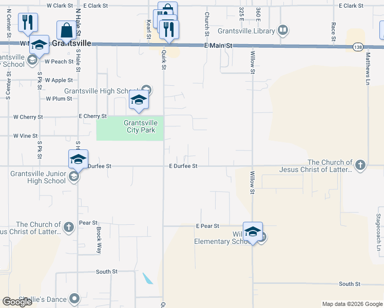 map of restaurants, bars, coffee shops, grocery stores, and more near 277 Holden Lane in Grantsville