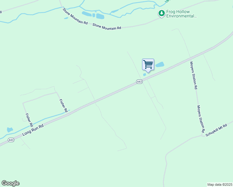 map of restaurants, bars, coffee shops, grocery stores, and more near 1034 Long Run Road in Pine Grove