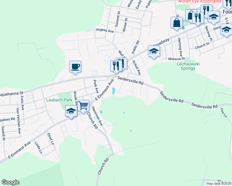 map of restaurants, bars, coffee shops, grocery stores, and more near 859 Nantucket Cir in Bethlehem