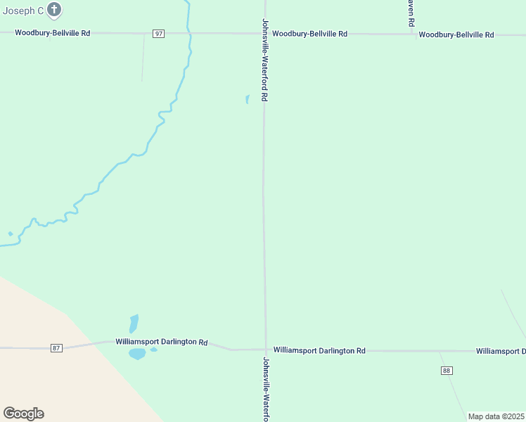 map of restaurants, bars, coffee shops, grocery stores, and more near 6601-6799 Johnsville-Waterford Road in Bellville