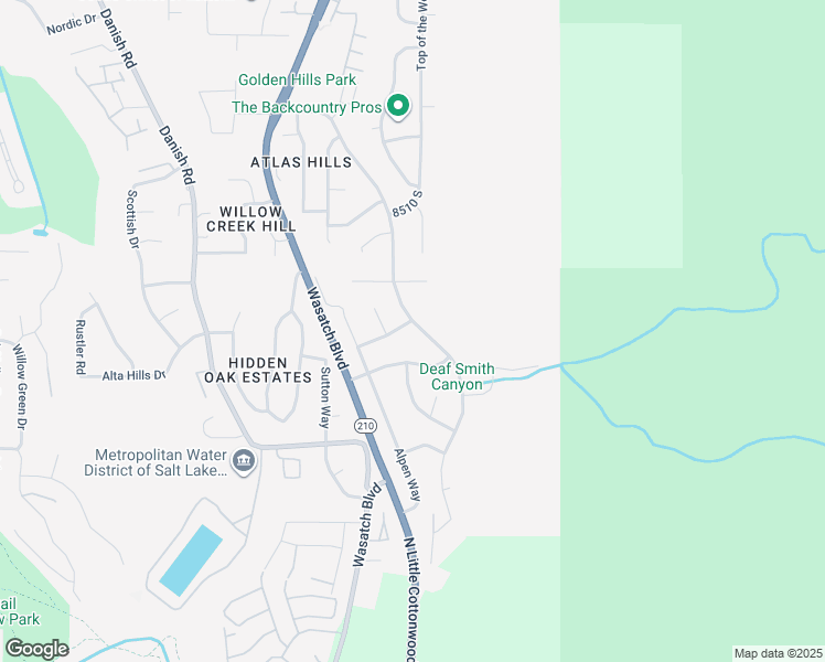 map of restaurants, bars, coffee shops, grocery stores, and more near 8700 Kings Hill Drive in Cottonwood Heights