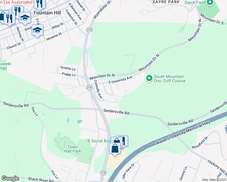 map of restaurants, bars, coffee shops, grocery stores, and more near 2189 Rovaldi Avenue in Bethlehem