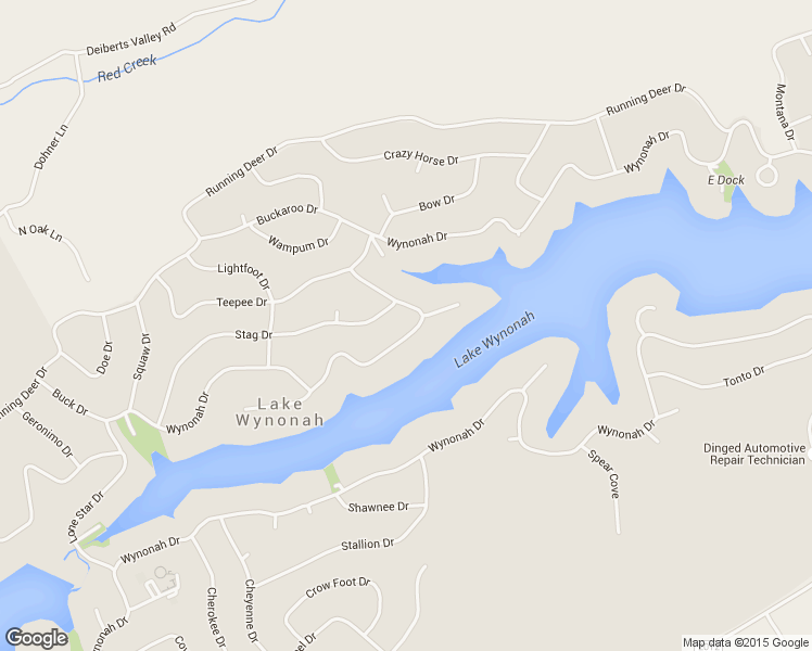 map of restaurants, bars, coffee shops, grocery stores, and more near 1541 Wynonah Drive in Auburn