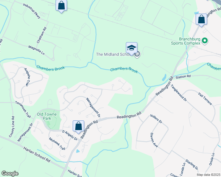 map of restaurants, bars, coffee shops, grocery stores, and more near 104 Choctaw Ridge Road in Somerville