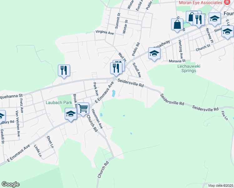 map of restaurants, bars, coffee shops, grocery stores, and more near 859 Nantucket Circle in Bethlehem