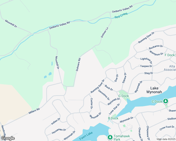 map of restaurants, bars, coffee shops, grocery stores, and more near 50 Dohners Road in Schuylkill Haven