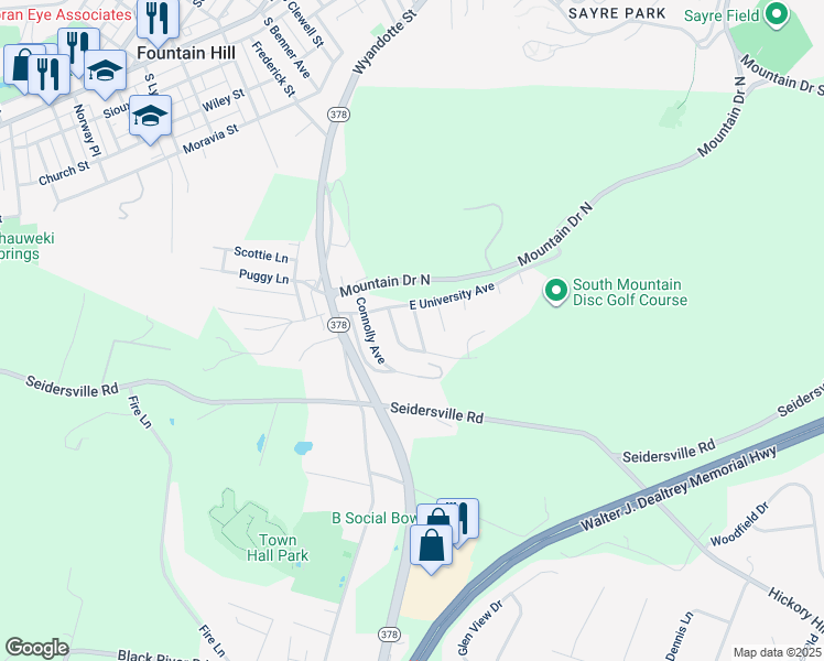 map of restaurants, bars, coffee shops, grocery stores, and more near 2194 Rovaldi Avenue in Bethlehem