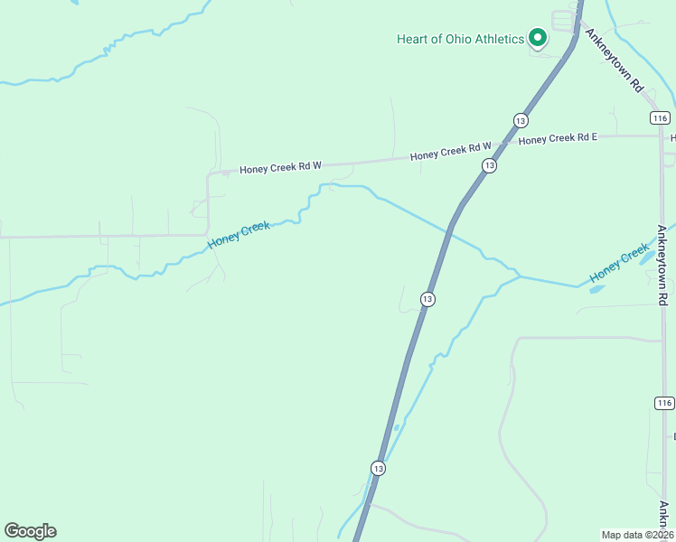 map of restaurants, bars, coffee shops, grocery stores, and more near 6166 Ohio 13 in Bellville