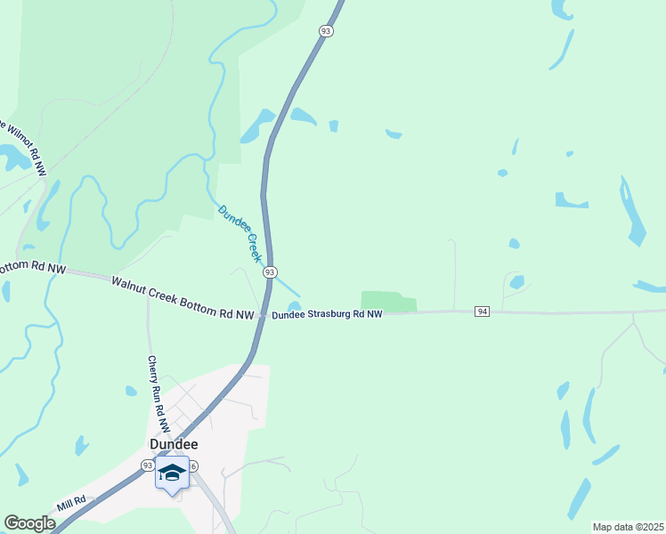 map of restaurants, bars, coffee shops, grocery stores, and more near 7776 Dundee Strasburg Road Northwest in Dundee