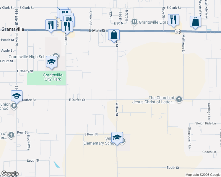 map of restaurants, bars, coffee shops, grocery stores, and more near 343 Chester Hollow Road in Grantsville