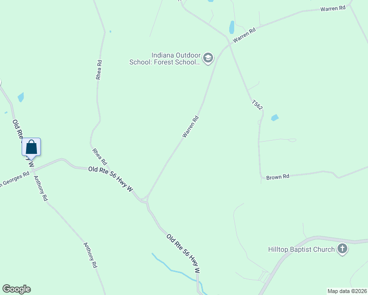 map of restaurants, bars, coffee shops, grocery stores, and more near 4643 Warren Road in Indiana