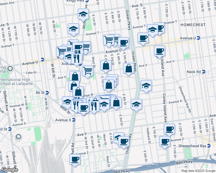 map of restaurants, bars, coffee shops, grocery stores, and more near in Brooklyn