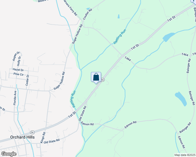 map of restaurants, bars, coffee shops, grocery stores, and more near 1150 Pennsylvania 56 in Apollo