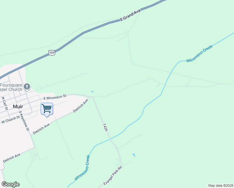 map of restaurants, bars, coffee shops, grocery stores, and more near 440 East Wiconisco Street in Tower City