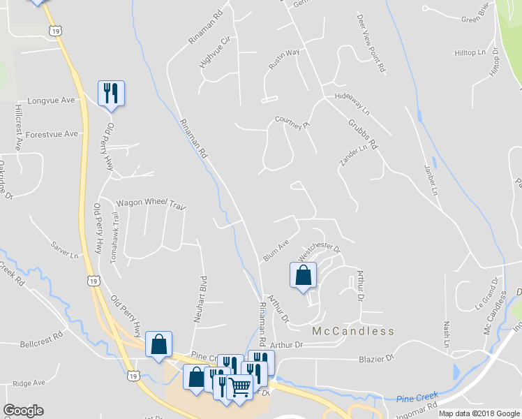 map of restaurants, bars, coffee shops, grocery stores, and more near 10020 Rinaman Rd in Wexford