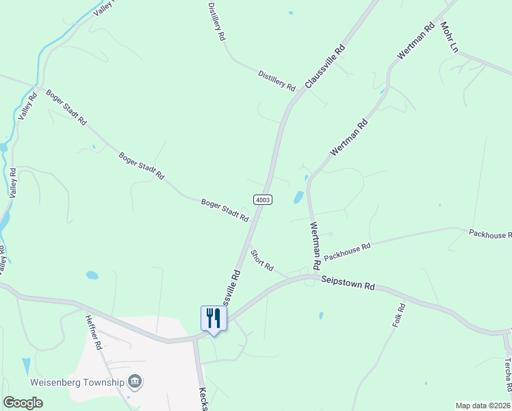 map of restaurants, bars, coffee shops, grocery stores, and more near 2510 Field Court in Fogelsville