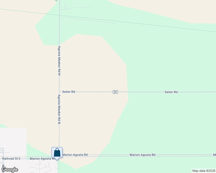 map of restaurants, bars, coffee shops, grocery stores, and more near 6274 Seiter Road in New Bloomington