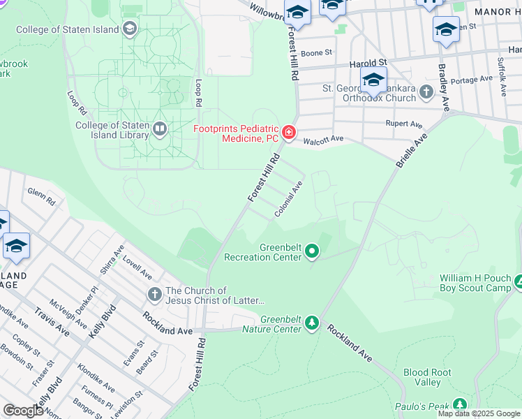 map of restaurants, bars, coffee shops, grocery stores, and more near 24 Pilcher Street in Staten Island