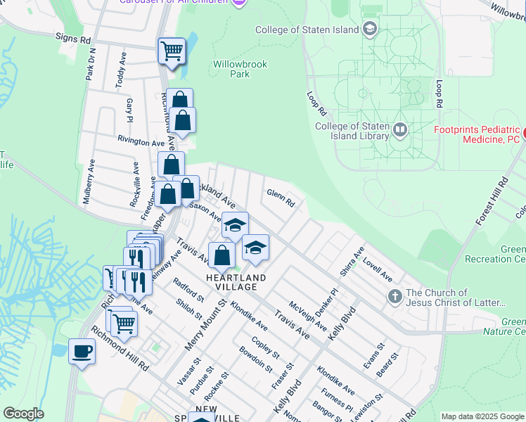 map of restaurants, bars, coffee shops, grocery stores, and more near 60 Carpenter Avenue in Staten Island