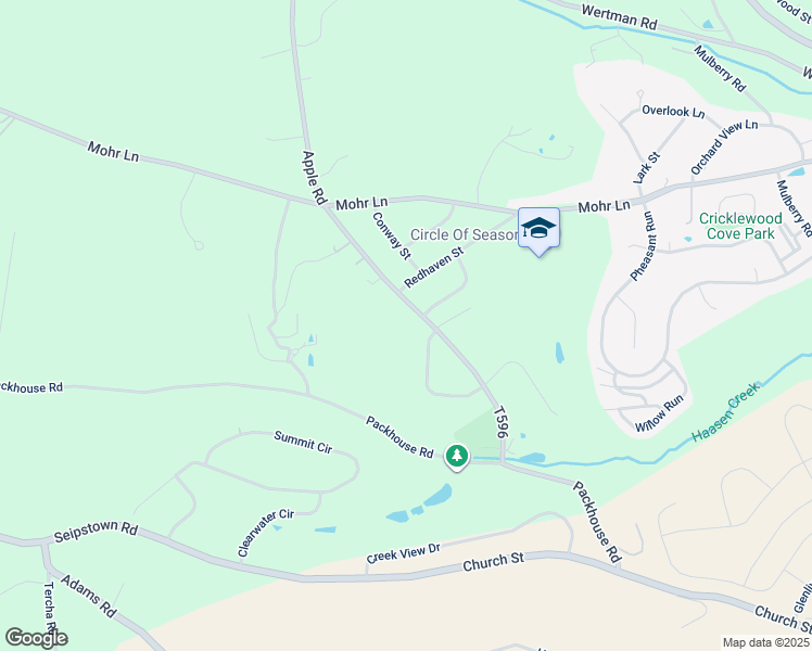 map of restaurants, bars, coffee shops, grocery stores, and more near 2136 Apple Road in Fogelsville
