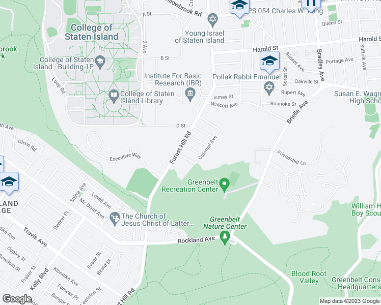 map of restaurants, bars, coffee shops, grocery stores, and more near 24 Pilcher Street in Staten Island