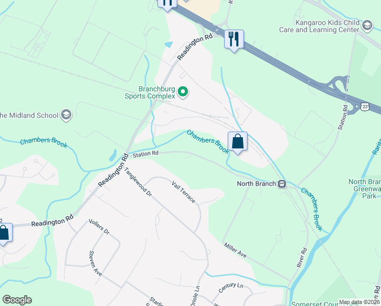map of restaurants, bars, coffee shops, grocery stores, and more near 59 Station Road in Somerville