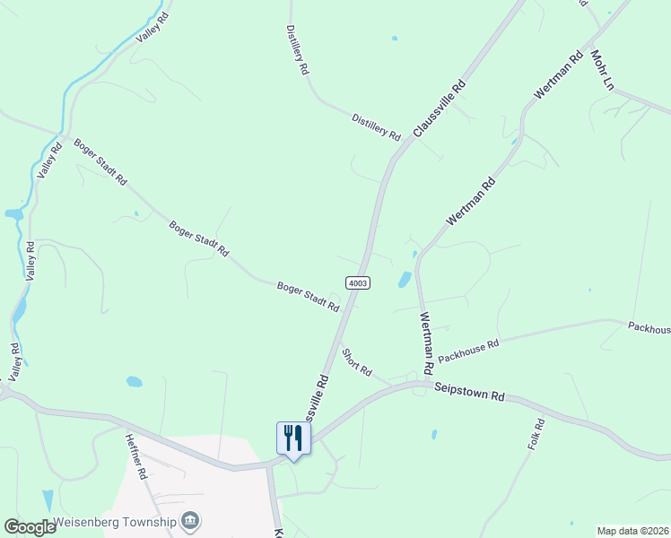 map of restaurants, bars, coffee shops, grocery stores, and more near 2510 Field Court in Fogelsville