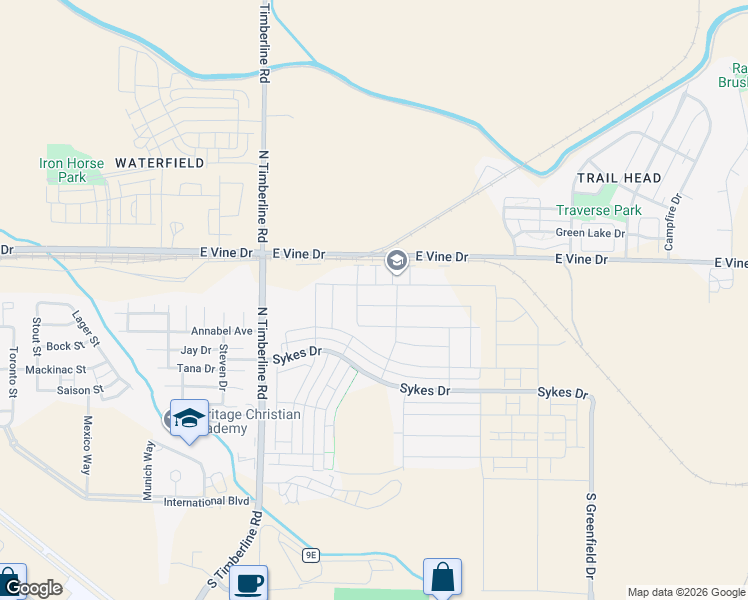 map of restaurants, bars, coffee shops, grocery stores, and more near 2832 Biplane Street in Fort Collins