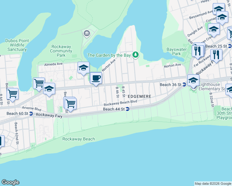 map of restaurants, bars, coffee shops, grocery stores, and more near 3-35 B 46 Street in Queens