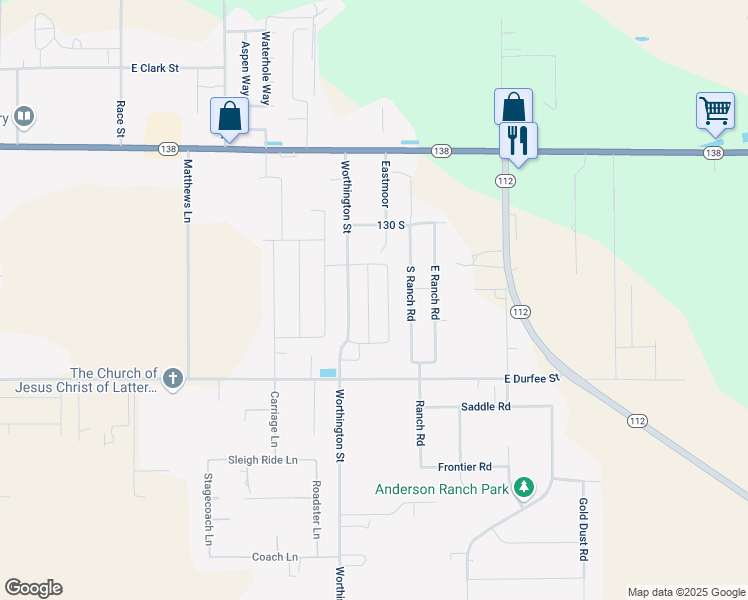 map of restaurants, bars, coffee shops, grocery stores, and more near 215 South Dusky Drive in Grantsville