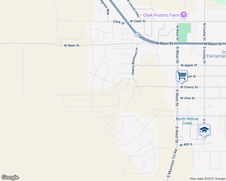 map of restaurants, bars, coffee shops, grocery stores, and more near 728 West Cherry Street in Grantsville