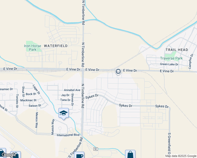 map of restaurants, bars, coffee shops, grocery stores, and more near 2703 Barnstormer Street in Fort Collins