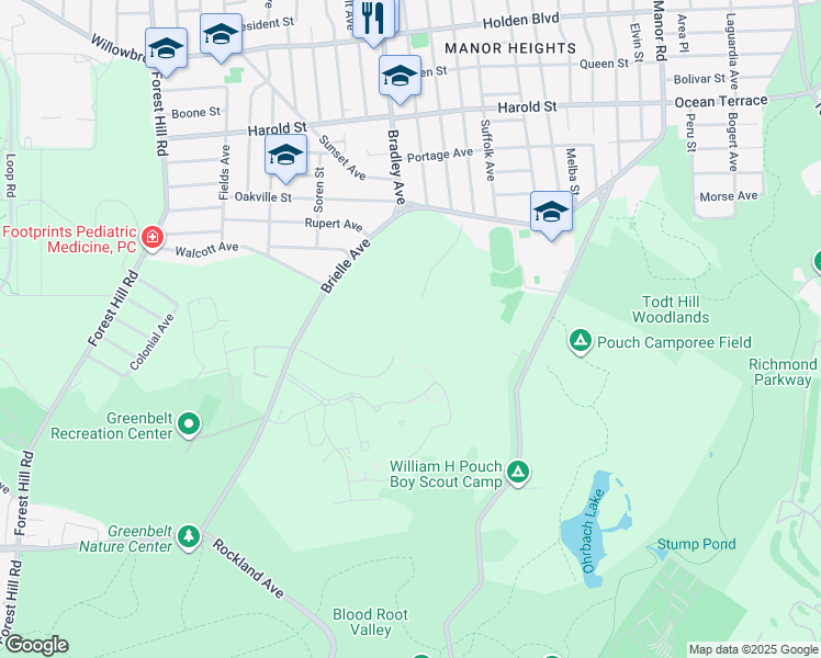map of restaurants, bars, coffee shops, grocery stores, and more near 140 Friendship Lane in Staten Island