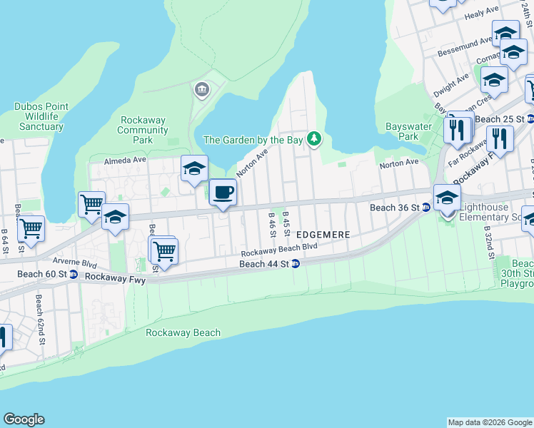 map of restaurants, bars, coffee shops, grocery stores, and more near 3-35 B 46 Street in Queens